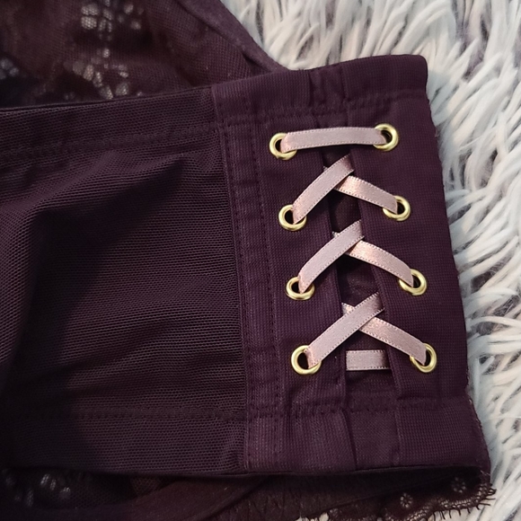 Cacique Unlined Full Coverage Burgundy Bra - Picture 5 of 8